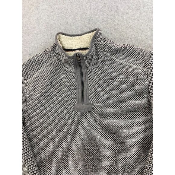 Orvis Lined heavy STOWE Quarter Zip Pullover Sweater (Men's XL) Gray‎ - Picture 2 of 13